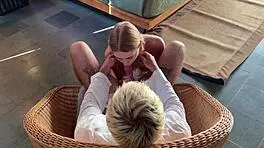 First anal with stepbrother: petite teen with braces takes monster cock doggystyle, bent over in homemade video.