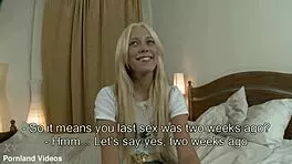 Blonde teen fucked in ass with deepthroat blowjob, anal creampie, and farting bent over.