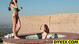 Outdoor Lesbian Sex With Strapon And Dildo Between Teen 18+ And Cougar