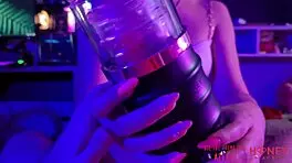 Intense Cumming In Underwear With Amazing Sex Toy