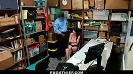 skinny teen 18+ bribed to have a fuck in the shop