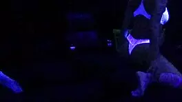 Scarlett Johnson shines in blacklight sex with teen fetish vibes! 😈🔥