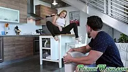 Dazzling 18yo Sloan Harper doused in cum after taboo sex!