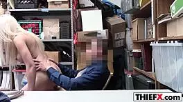 sexy blonde teen jacker gets banged in garage