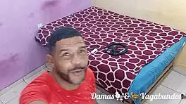 Horny step sister rides and gets facial in bedroom