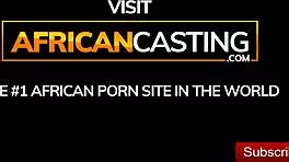 Black office slut gets sloppy throat fucked hard by big cock during interview