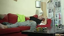 Intense Pussy Fucking in Old Young 18+ Threesome Scene