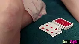 simon says take off your pants, liz jordan tells lacy lennon and stepbro to blowjob in threesome