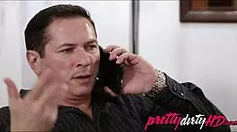 I can't believe I'm fucking this young brunette in a taboo roleplay