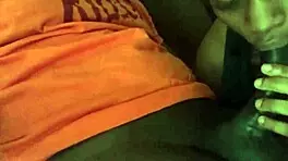 can you believe this 19yr old swallowing big black cock?