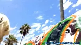 Watch these teen lesbians eat pussy so adorably?