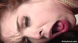 huge tits lezdom, whip me harder, petite redhead!