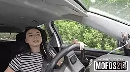 teen uber driver gianna ivy rides cock in lingerie 😍