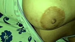 Mature lets me masturbate with her! I cum on her tits!