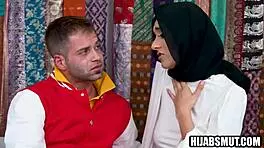 arab girl in hijab caught during private moment