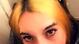 the pretty trans teen teases her cock with a blowjob in pov