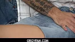 Hey, stepbrother and teen 18+ stepsis get wild in orgyfam! 😜