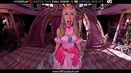 Kay lovely as princess peach fucking in xxx super mario bros vr porn