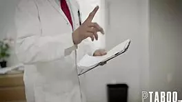 Kira Noir says, I'm in this clinical trial getting my big tits examined and cumshot on ass.