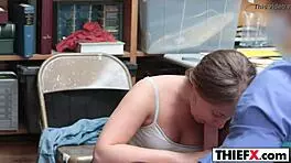 i'm banging this cute teen thief in the garage