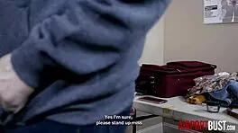 barely legal tiny 18+ blonde teen feels caught airport security fuck