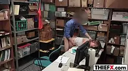 i'm banging this cute teen thief in the garage