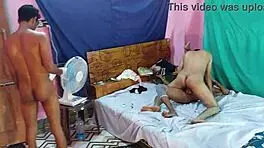 skinny teen babes enjoy riding big black cocks in 4some