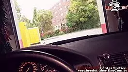 Shy Student Tourist Tries Outdoor Sex with German Pickup Macho in Forest