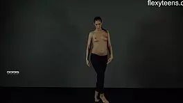 flexyteen 18+ zina displays her flexible nude body in yoga poses