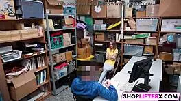 Shoplifting Catarina Gets Slammed Hard With Monster Cock!