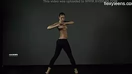 flexyteen 18+ zina displays her flexible nude body in yoga poses