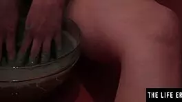 wet and dirty cutie fingers her pussy to orgasm in the bathtub 😏