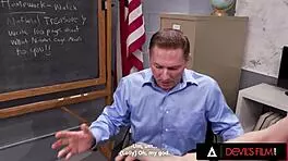 Hot teen 18+ maya woulfe and milf stepmom threesome with teacher