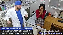 Bold Doctor Tampa Humiliates Ebony Solana in Cheerleading Physical. She Faces Intense Examination at Doctor-Tampa.com!