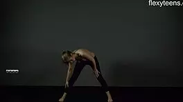 flexyteen 18+ zina displays her flexible nude body in yoga poses