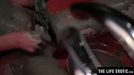 wet and dirty cutie fingers her pussy to orgasm in the bathtub 😏