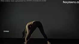 flexyteen 18+ zina displays her flexible nude body in yoga poses