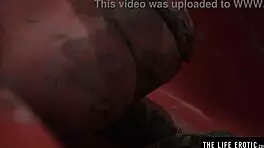 wet and dirty cutie fingers her pussy to orgasm in the bathtub 😏