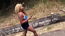 Nina Rivera Almost Caught Sucking Don Whoe's Dick By The River!