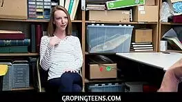 Skinny teen bribes cop with pussy.