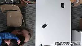 Cop fucks ebony hooker, focuses on feet