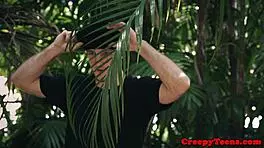 teen beauty caught and fucked by him?