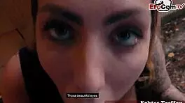 tattooed curvy german teen with big tits and ass picked up on street for fucking