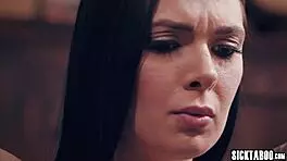 Perverted stepdad fucks a petite sexy stepdaughter