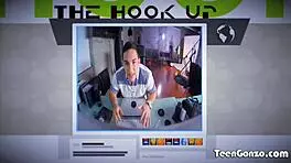 Jane Jantzen receives a facial in the garage.