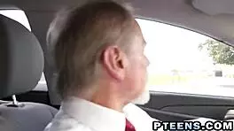 young hottie meets old stud on the floor