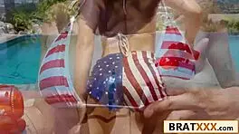 all-american teen with mad bj skills gets her tight pussy banged