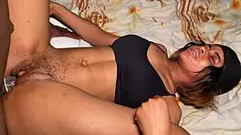 teen pussy gets stretched by big black cock in doggystyle