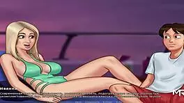 intense blowjob on a luxurious yacht in summertime saga hentai with big ass