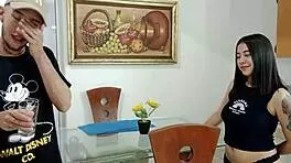 stepsister, stop cleaning and deepthroat my cock now